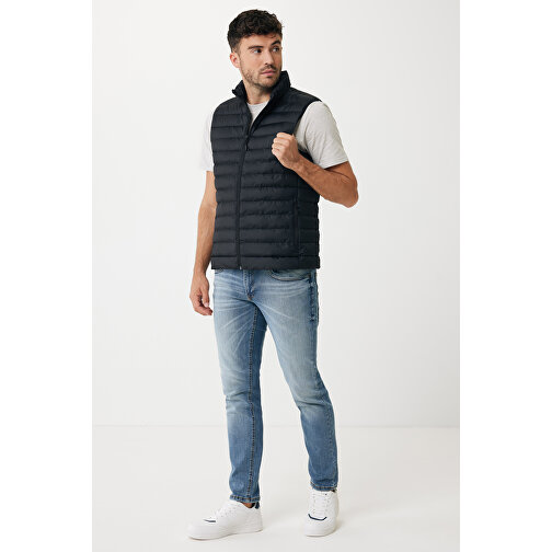 Iqoniq Meru Herren Bodywarmer Aus Recyceltem Polyester , schwarz, 100% recyceltes Polyester, 4XL, 79,00cm x 0,50cm (Länge x Höhe), Bild 3