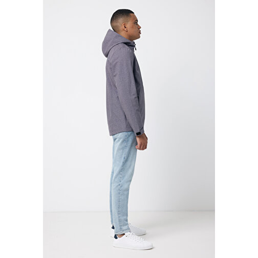 Iqoniq Makalu Herren Softshelljacke Aus Recyceltem Polyester , vulcano heather grey, 91% recyceltes Polyester, 7% recyceltes TPU, 2% Elastan, XXXL, 79,00cm x 3,00cm (Länge x Höhe), Bild 6