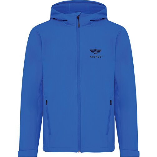 Iqoniq Makalu Herren Softshelljacke Aus Recyceltem Polyester , Königsblau, 91% recyceltes Polyester, 7% recyceltes TPU, 2% Elastan, S, 69,00cm x 2,50cm (Länge x Höhe), Bild 11