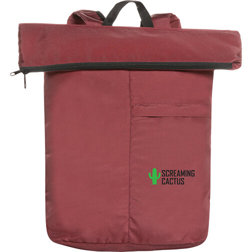 Dillon AWARE™ RPET Faltbarer Lightweight-Rucksack , rot, PET - recycelt, 30,00cm x 46,00cm (Länge x Höhe), Bild 7