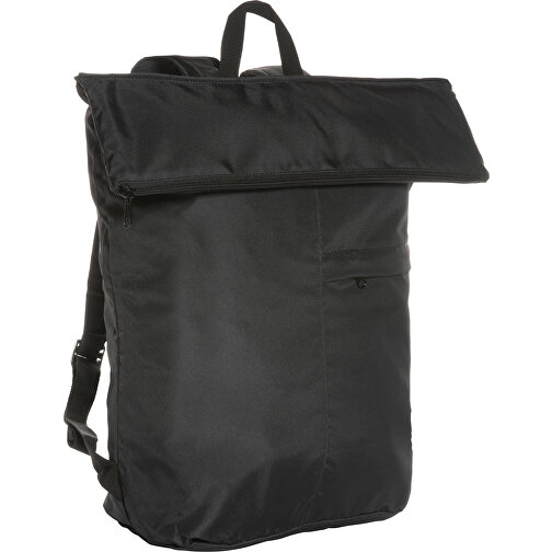 Dillon AWARE™ RPET Faltbarer Lightweight-Rucksack , schwarz, PET - recycelt, 30,00cm x 46,00cm (Länge x Höhe), Bild 1