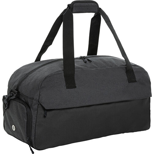 Kazu AWARE™ RPET Weekend-Duffel-Bag , schwarz, PET - recycelt, 50,50cm x 25,50cm (Länge x Höhe), Bild 1