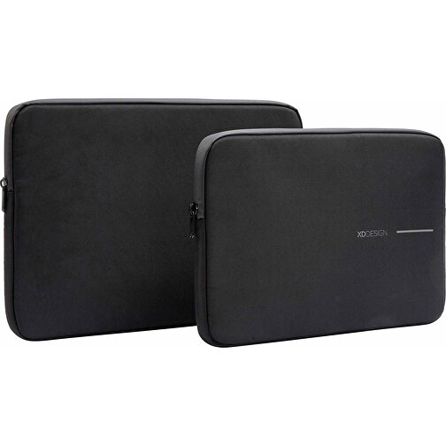 XD Design 14' Laptop Sleeve, Schwarz , schwarz, PET - recycelt, 34,50cm x 24,00cm x 2,50cm (Länge x Höhe x Breite), Bild 14