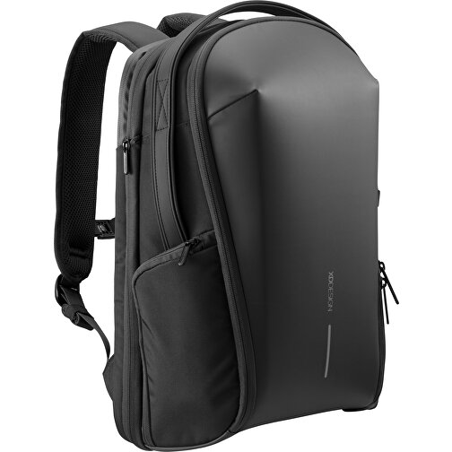 Bizz Rucksack , schwarz, PET - recycelt, 32,00cm x 18,00cm (Länge x Höhe), Bild 1