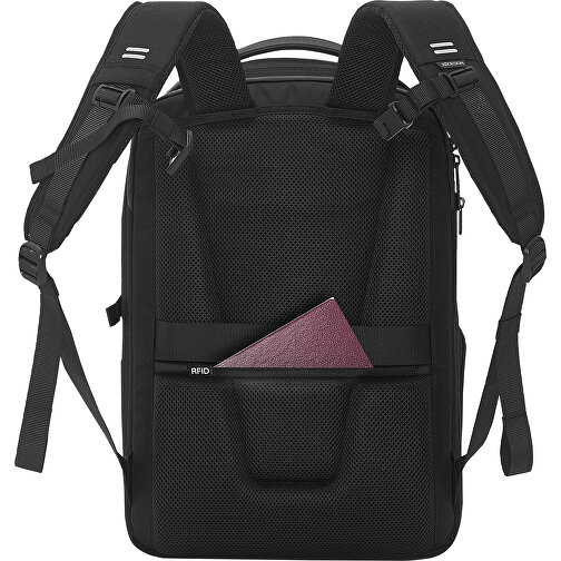 Bizz Rucksack , schwarz, PET - recycelt, 32,00cm x 18,00cm (Länge x Höhe), Bild 11