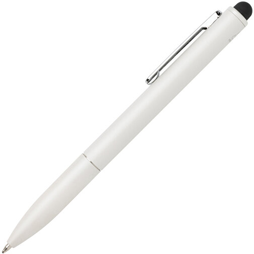 Kymi Stift Mit Stylus Aus RCS Recyceltem Aluminum , weiss, Recycelte Aluminiumlegierung, 12,90cm (Höhe), Bild 1