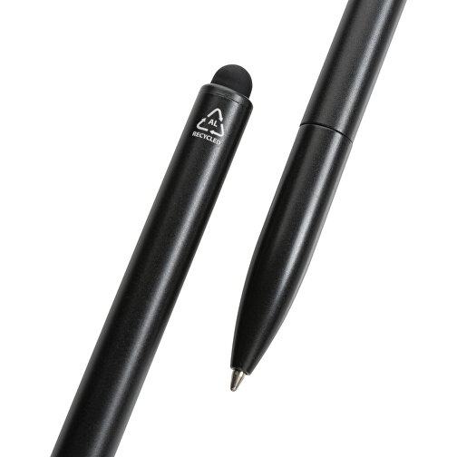 Kymi Stift Mit Stylus Aus RCS Recyceltem Aluminum , schwarz, Recycelte Aluminiumlegierung, 12,90cm (Höhe), Bild 5