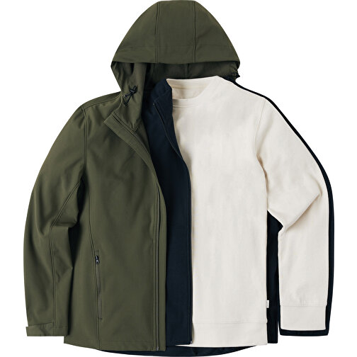 Iqoniq Makalu Herren Softshelljacke Aus Recyceltem Polyester , khaki, 91% recyceltes Polyester, 7% recyceltes TPU, 2% Elastan, M, 71,00cm x 2,50cm (Länge x Höhe), Bild 9