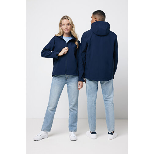 Iqoniq Makalu Herren Softshelljacke Aus Recyceltem Polyester , navy blau, 91% recyceltes Polyester, 7% recyceltes TPU, 2% Elastan, M, 71,00cm x 2,50cm (Länge x Höhe), Bild 4