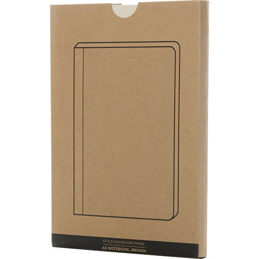 Stylo Bonsucro Zertifiziertes Zuckerrohrpapier Notizbuch A5 , braun, Bagasse-Papier, 20,00cm x 1,00cm (Länge x Höhe), Bild 9