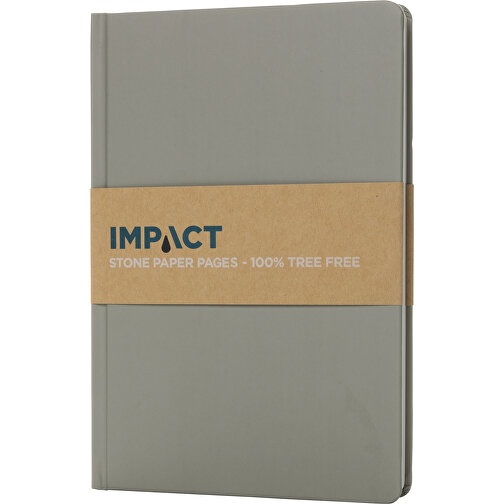 A5 Impact Steinpaper Hardcover Notizbuch , grau, Steinpapier, 21,30cm x 1,20cm (Länge x Höhe), Bild 8