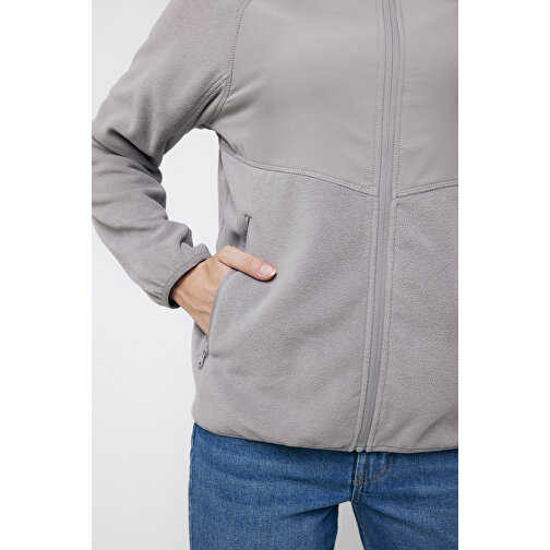 Iqoniq Talung Mikrofleece Jacke Aus Recyceltem Polyester , storm grey, 100% recyceltes Polyester, XXS, 60,50cm x 3,50cm (Länge x Höhe), Bild 16