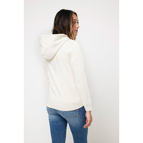 Iqoniq Abisko Zip-Kapuzenpullover Aus Recycelter Baumwolle , natural raw, 50% recycelte und 50% biologische Baumwolle, S, 68,00cm x 1,00cm (Länge x Höhe), Bild 10