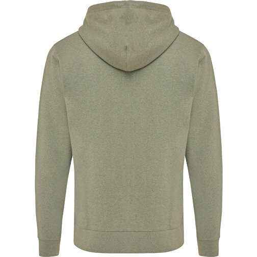 Iqoniq Abisko Zip-Kapuzenpullover Aus Recycelter Baumwolle , heather green, 50% recycelte und 50% biologische Baumwolle, XL, 76,00cm x 1,00cm (Länge x Höhe), Bild 2