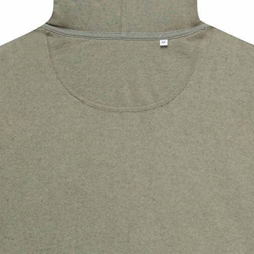 Iqoniq Abisko Zip-Kapuzenpullover Aus Recycelter Baumwolle , heather green, 50% recycelte und 50% biologische Baumwolle, S, 68,00cm x 1,00cm (Länge x Höhe), Bild 3