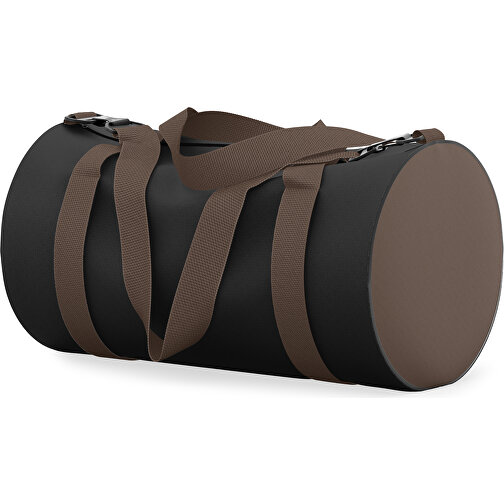 Sporttasche Modernfit , schwarz / espressobraun, Sublimation Poliester 300g, 27,00cm x 27,00cm x 50,00cm (Länge x Höhe x Breite), Bild 2