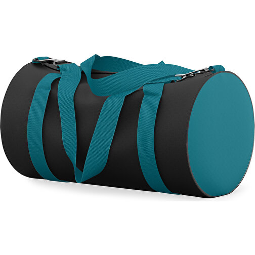 Sporttasche Modernfit , schwarz / atlantikblau, Sublimation Poliester 300g, 27,00cm x 27,00cm x 50,00cm (Länge x Höhe x Breite), Bild 2