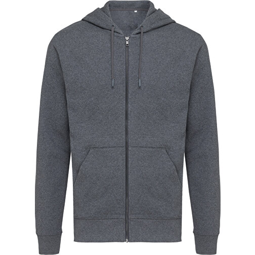 Iqoniq Abisko Zip-Kapuzenpullover Aus Recycelter Baumwolle , ungefärbtes Anthrazit, 50% recycelte und 50% biologische Baumwolle, XXXL, 80,00cm x 1,00cm (Länge x Höhe), Bild 1