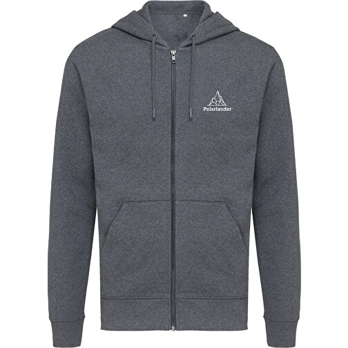 Iqoniq Abisko Zip-Kapuzenpullover Aus Recycelter Baumwolle , ungefärbtes Anthrazit, 50% recycelte und 50% biologische Baumwolle, XS, 64,00cm x 1,00cm (Länge x Höhe), Bild 4