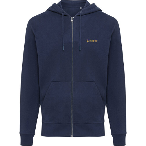 Iqoniq Abisko Zip-Kapuzenpullover Aus Recycelter Baumwolle , navy blau, 50% recycelte und 50% biologische Baumwolle, XXL, 78,00cm x 1,00cm (Länge x Höhe), Bild 4