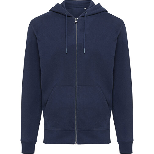 Iqoniq Abisko Zip-Kapuzenpullover Aus Recycelter Baumwolle , navy blau, 50% recycelte und 50% biologische Baumwolle, M, 72,00cm x 1,00cm (Länge x Höhe), Bild 1