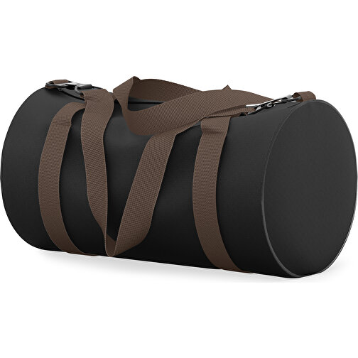 Sporttasche Modernfit , schwarz / espressobraun, Sublimation Poliester 300g, 27,00cm x 27,00cm x 50,00cm (Länge x Höhe x Breite), Bild 2