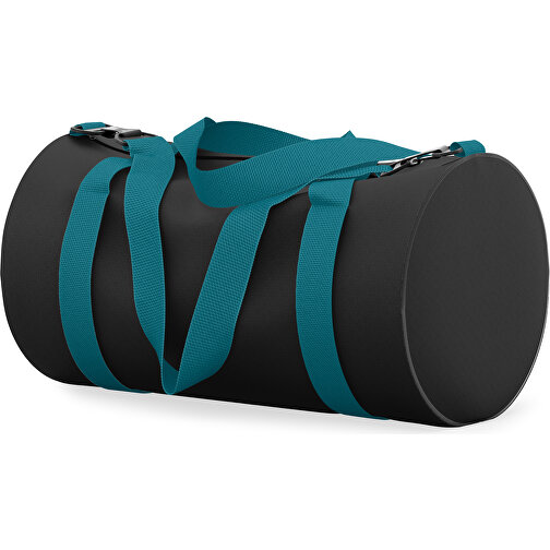 Sporttasche Modernfit , schwarz / atlantikblau, Sublimation Poliester 300g, 27,00cm x 27,00cm x 50,00cm (Länge x Höhe x Breite), Bild 2