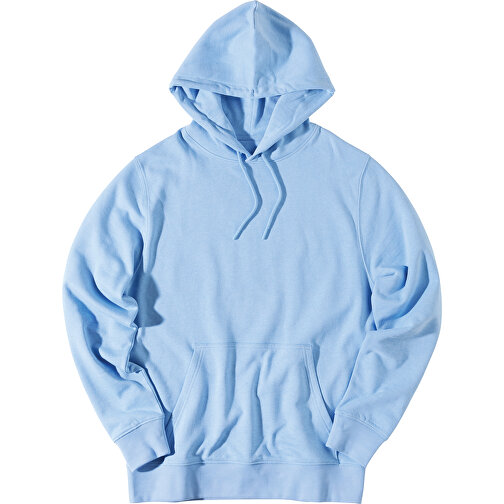 Iqoniq Rila Lightweight Hoodie Aus Recycelter Baumwolle , sky blue, 30% recycelte und 70% biologische Baumwolle, L, 74,00cm x 1,00cm (Länge x Höhe), Bild 3