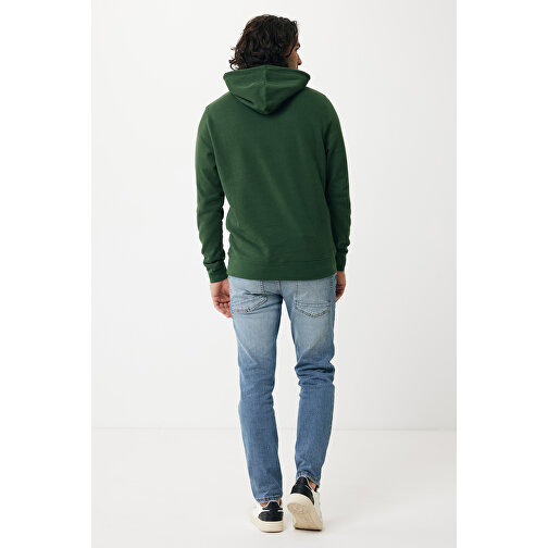 Iqoniq Rila Lightweight Hoodie Aus Recycelter Baumwolle , forest green, 30% recycelte und 70% biologische Baumwolle, XS, 64,00cm x 1,00cm (Länge x Höhe), Bild 6