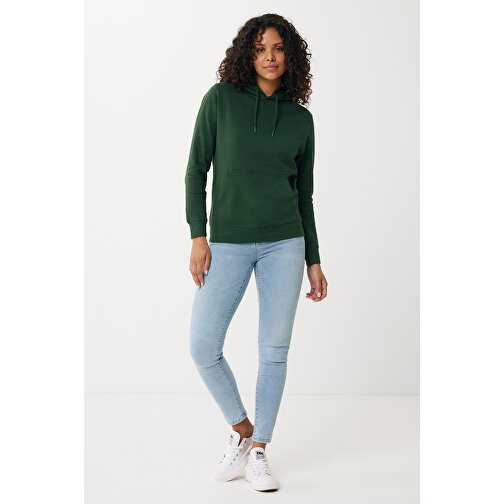 Iqoniq Rila Lightweight Hoodie Aus Recycelter Baumwolle , forest green, 30% recycelte und 70% biologische Baumwolle, XS, 64,00cm x 1,00cm (Länge x Höhe), Bild 8