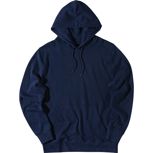 Iqoniq Rila Lightweight Hoodie Aus Recycelter Baumwolle , navy blau, 30% recycelte und 70% biologische Baumwolle, S, 68,00cm x 1,00cm (Länge x Höhe), Bild 3