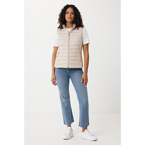 Iqoniq Meru Damen Bodywarmer Aus Recyceltem Polyester , beige, 100% recyceltes Polyester, XS, 58,00cm x 0,50cm (Länge x Höhe), Bild 4