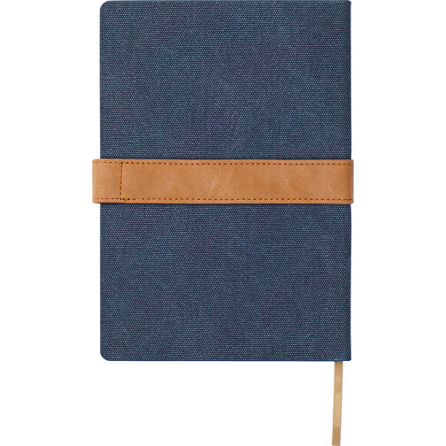 VINGA Bosler Notizbuch Aus RCS Recyceltem Canvas , navy blau, Canvas - recycelt, 21,50cm x 1,50cm (Länge x Höhe), Bild 2