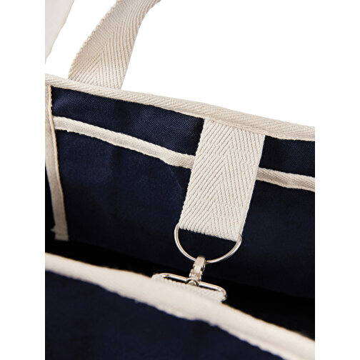 VINGA Volonne AWARE™ Strandtasche Aus Recyceltem Canvas , navy blau, Baumwolle - recycelt, 34,00cm x 21,00cm (Länge x Höhe), Bild 5