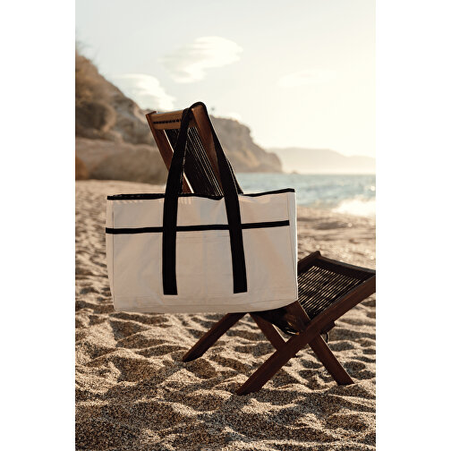 VINGA Volonne AWARE™ Strandtasche Aus Recyceltem Canvas , off white, Baumwolle - recycelt, 34,00cm x 21,00cm (Länge x Höhe), Bild 10