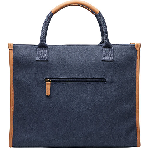 VINGA Bosler Büro-Tasche Aus RCS Recyceltem Canvas , navy blau, Canvas - recycelt, 42,00cm x 33,50cm (Länge x Höhe), Bild 2