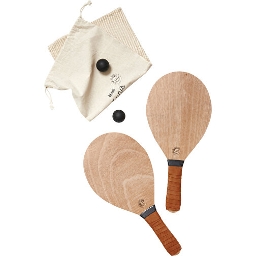 Vinga Colos Beach-Tennis-Spiel , braun, Holz, 50,00cm x 2,00cm (Länge x Höhe), Bild 1