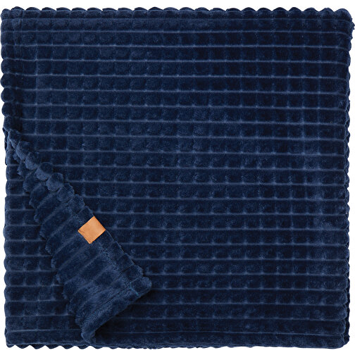 VINGA Branson Decke Aus GRS Recyceltem PET , navy blau, PET - recycelt, 170,00cm x 0,50cm (Länge x Höhe), Bild 1