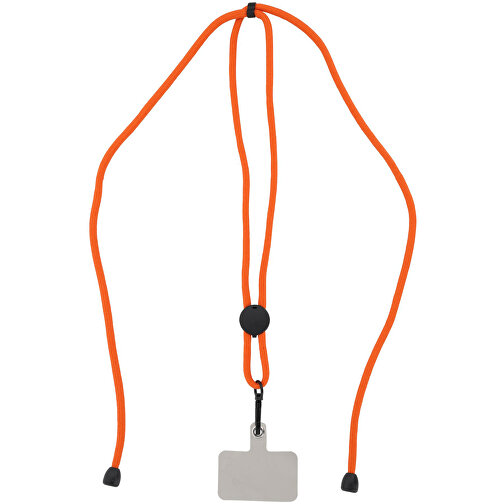 Einstellbares Telefonkabel , orange, R-PET, 82,00cm x 1,30cm x 2,30cm (Länge x Höhe x Breite), Bild 1