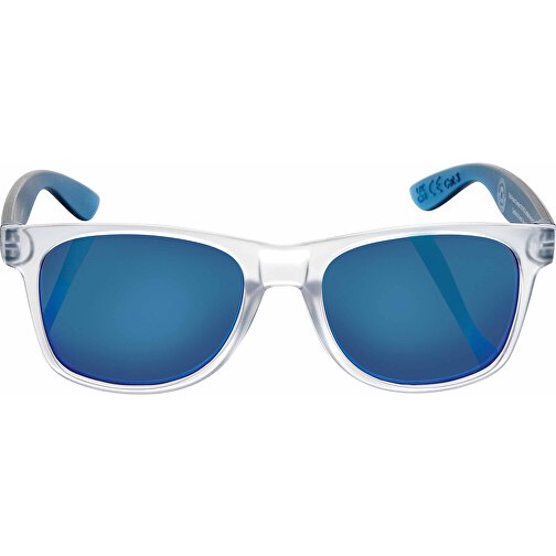 Gleam Sonnenbrille Aus RCS Rec. PC Mit Verspiegelten Gläsern, Blau , blau, PC - recycelt, 3,20cm (Höhe), Bild 2