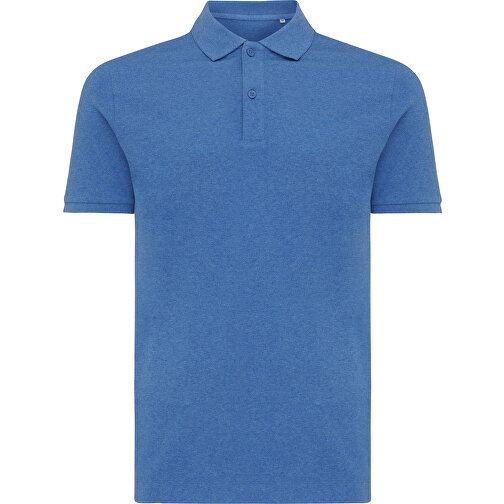 Iqoniq Yosemite Piqué-Poloshirt Aus Recycelter Baumwolle, Heather Blue , heather blue, 50% recycelte und 50% biologische Baumwolle, XXL, , Bild 2