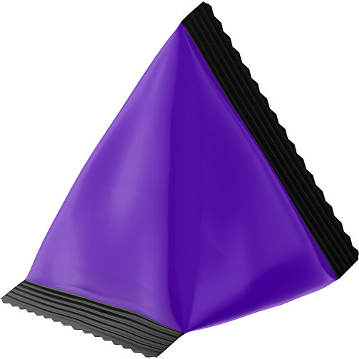 Fruchtgummi Tetraeder Trolli , Trolli, violet / schwarz, Folie, 7,00cm x 6,50cm (Höhe x Breite), Bild 1