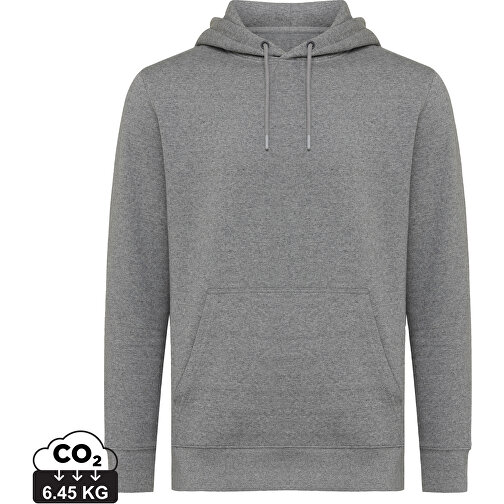 Iqoniq Rila Lightweight Hoodie Aus Recycelter Baumwolle, Ungefärbte Helles Anthrazit , ungefärbte helles Anthrazit, 30% recycelte und 70% biologische Baumwolle, XXL, , Bild 1