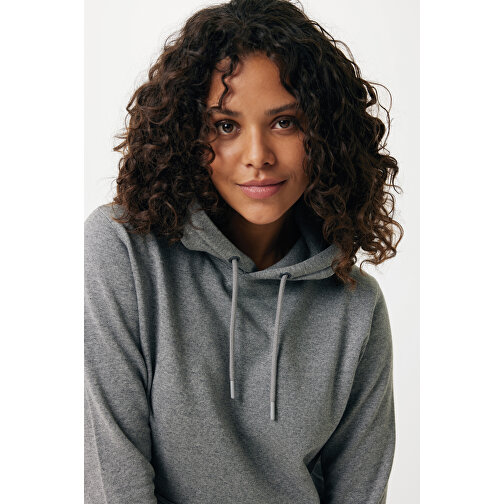 Iqoniq Rila Lightweight Hoodie Aus Recycelter Baumwolle, Ungefärbte Helles Anthrazit , ungefärbte helles Anthrazit, 30% recycelte und 70% biologische Baumwolle, XS, , Bild 9