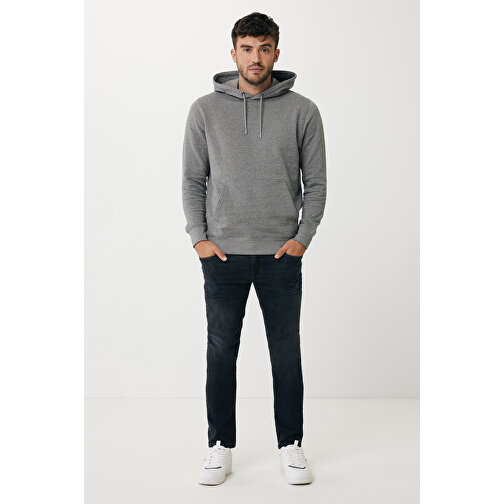 Iqoniq Rila Lightweight Hoodie Aus Recycelter Baumwolle, Ungefärbte Helles Anthrazit , ungefärbte helles Anthrazit, 30% recycelte und 70% biologische Baumwolle, XS, , Bild 5