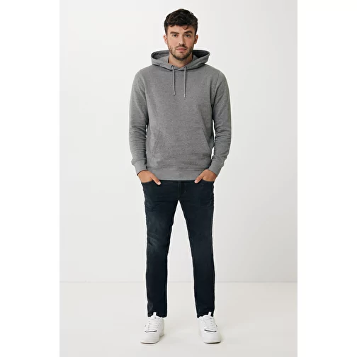 Sweat à capuche Iqoniq Rila Lightweight en coton recyclé, non teint anthracite clair, Image 5