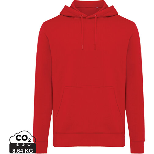 Iqoniq Rila Lightweight Hoodie Aus Recycelter Baumwolle, Rot , rot, 30% recycelte und 70% biologische Baumwolle, XS, , Bild 1