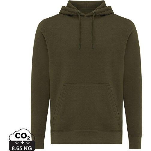 Iqoniq Rila Lightweight Hoodie Aus Recycelter Baumwolle, Khaki , khaki, 30% recycelte und 70% biologische Baumwolle, XL, , Bild 1