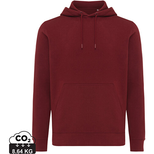 Iqoniq Rila Lightweight Hoodie Aus Recycelter Baumwolle, Burgunderrot , burgunderrot, 30% recycelte und 70% biologische Baumwolle, XXL, , Bild 1