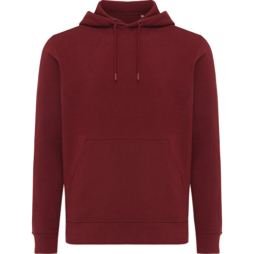 Iqoniq Rila Lightweight Hoodie Aus Recycelter Baumwolle, Burgunderrot , burgunderrot, 30% recycelte und 70% biologische Baumwolle, XS, , Bild 2